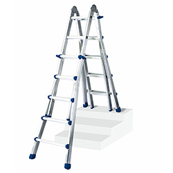 Extension Ladder Aluminium 4 x 4 Rungs