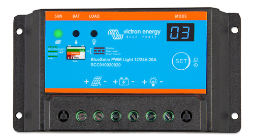 Solar Charge Controller Victron BlueSolar PWM-Light 12/24V-20A - Bild 1