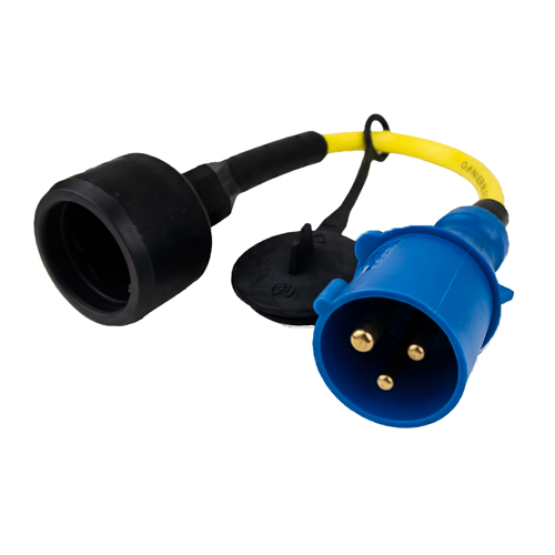 Adapterkabel Victron 16A/ 250V CEE Stecker auf Schuko Kupplung - Bild 2